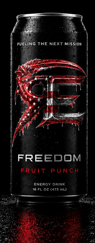 Freedom Fruit Punch energy drink can
