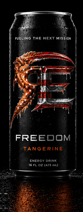 Freedom Tangerine energy drink can